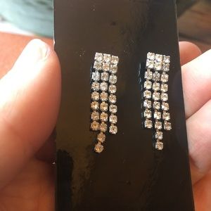 Rhinestone Waterfall Earrings